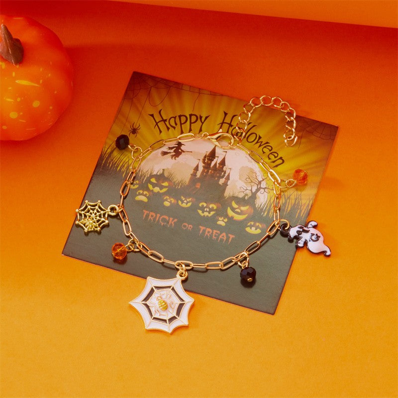Wholesale  Pumpkin Ghost Paper Card Bracelet